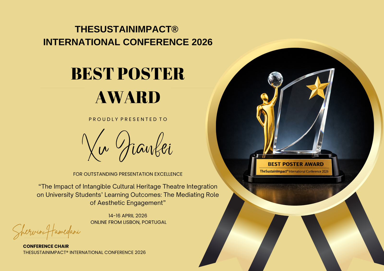 Best Poster Award April 2026