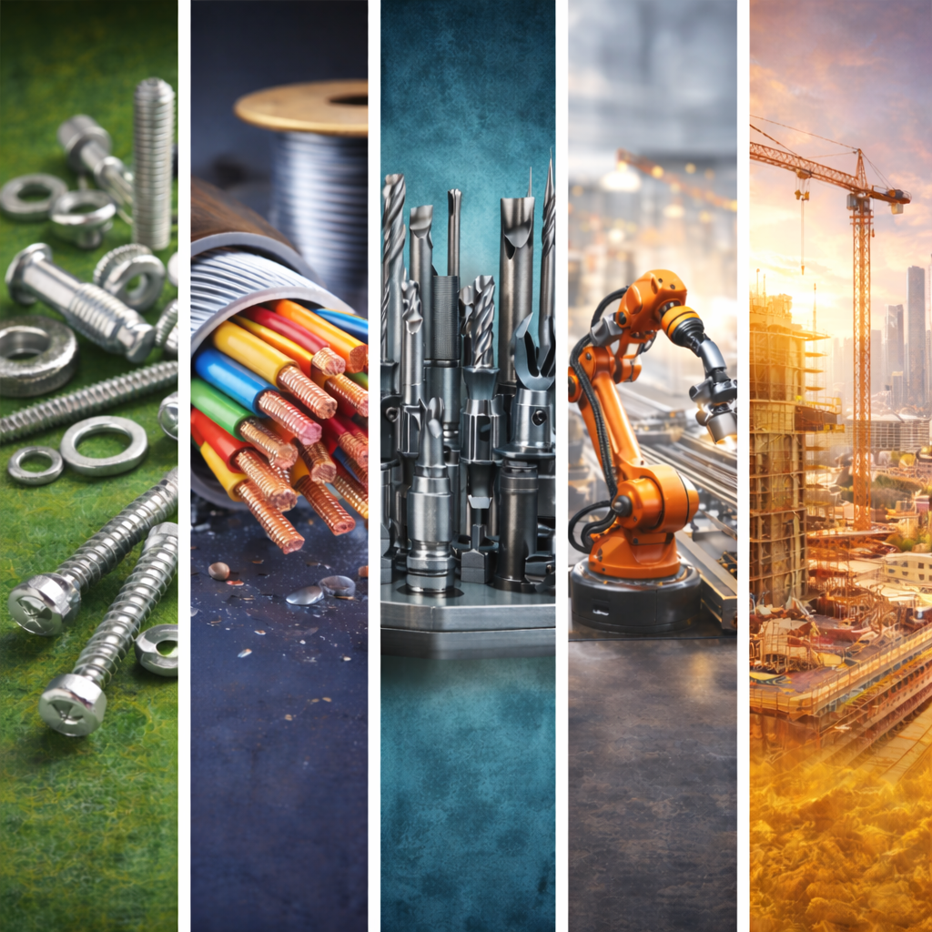 Sector relevance image for fasteners, wire and cable, industrial tools, machinery, construction, and related value chains