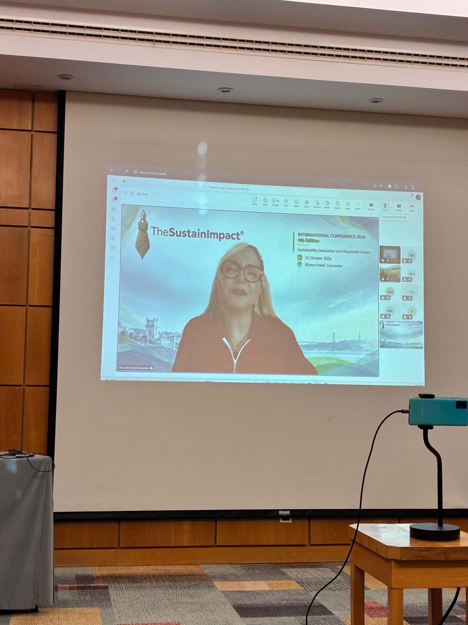 Conference Chair Dr. Sharareh Shahidi joining online